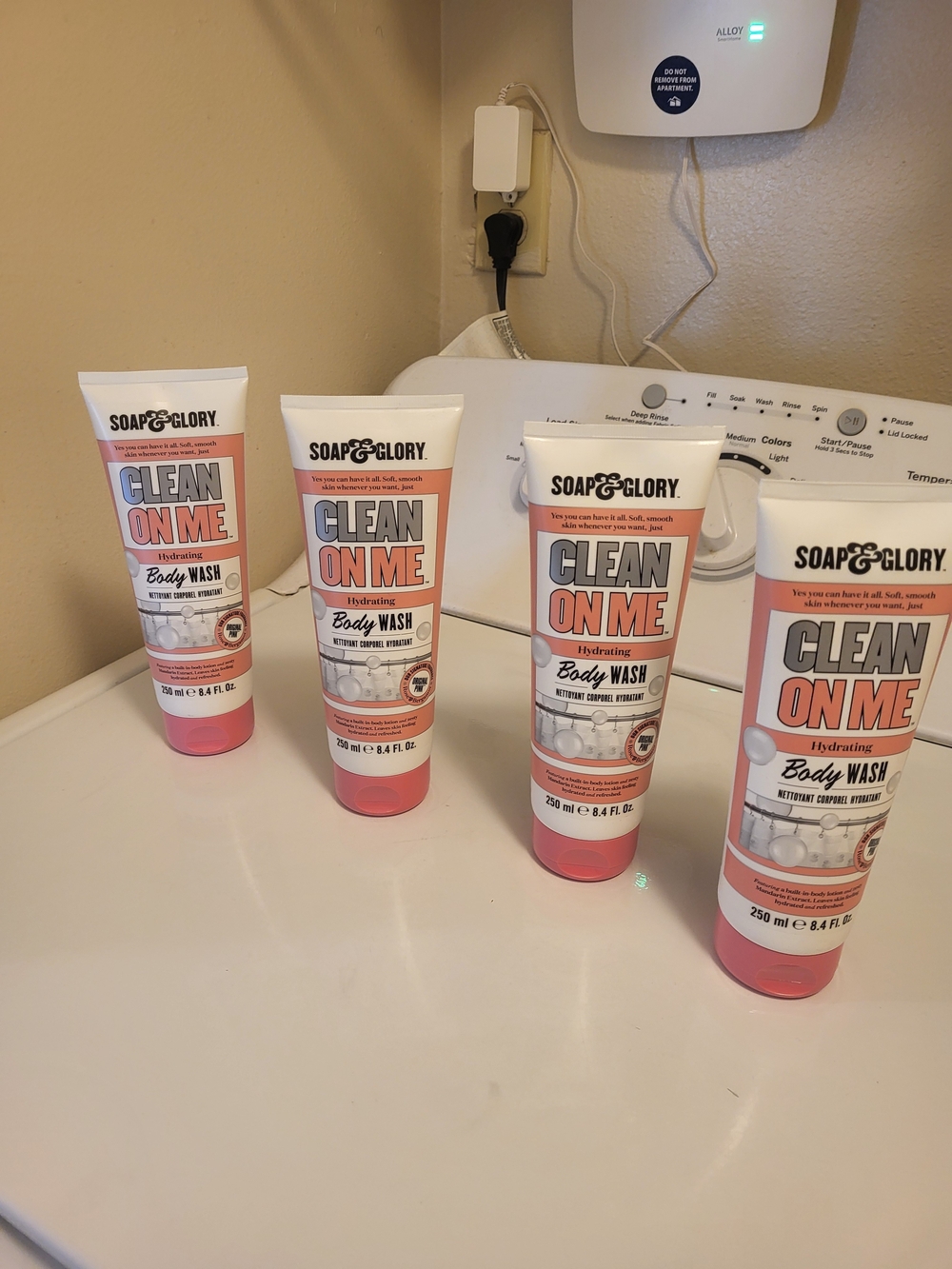 Soap & Glory Clean On Me Hydrating Body Wash - Pink and White Tubes